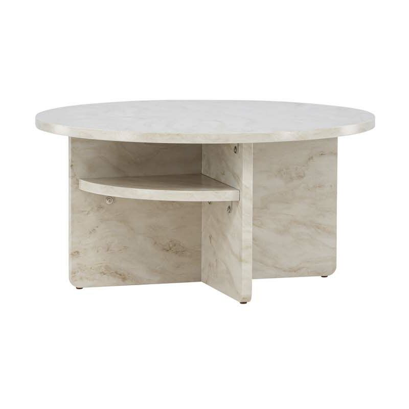 Ebuy24 - lesund table basse Ø85cm beige.