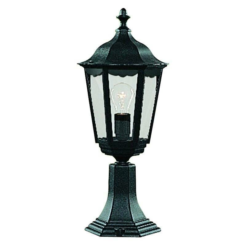 Alex - 1 Light Outdoor Pedestal Light Black IP44, E27 - Searchlight