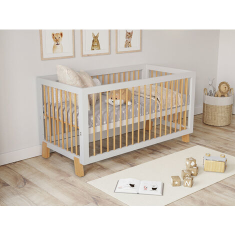 Alexander Cot Bed 140x70cm (White/Sunset Pine)