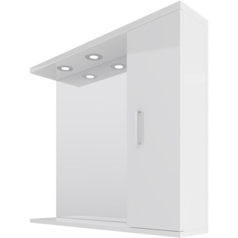 Alexander James 850mm x 750mm Downlit Vanity Mirror with Storage