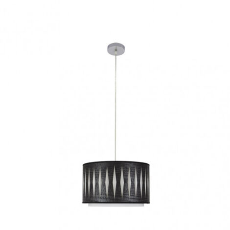 Alexandra Suspension 1xe27 Chrome/Bois Noir Regx30x30 cm