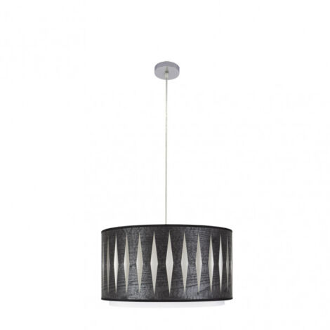 Alexandra Suspension 1xe27 Chrome/Bois Noir Regx40x40 cm