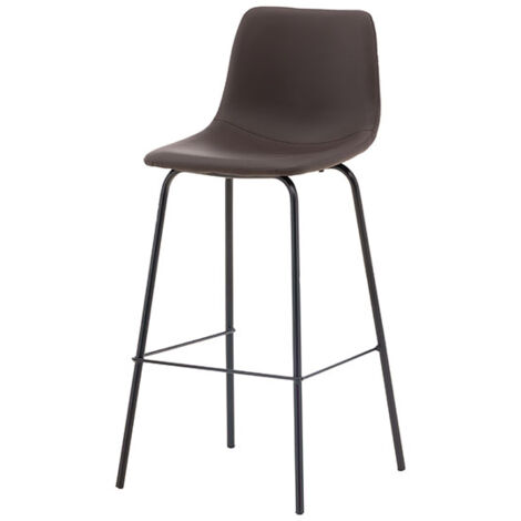 Alexi Barhocker PU Kunstleder braun.