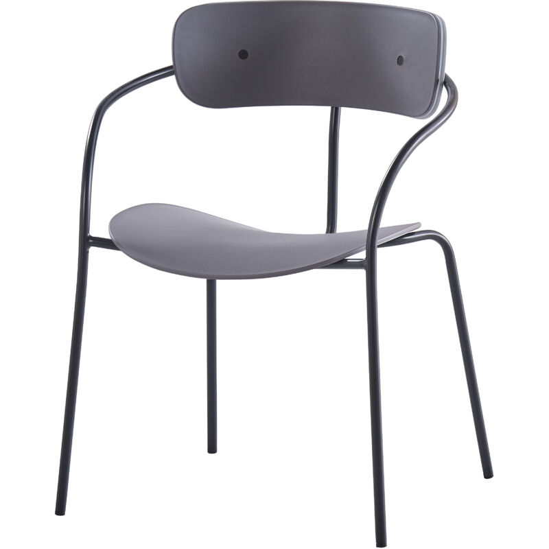 Concept-usine - Alexia, Chaise design gris foncé x2
