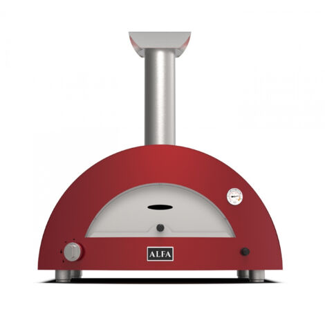 Alfa Forni Gas Pizzaofen Moderno 2 Pizze Rot - Backt bis zu 2 Pizzen in 90 Sekunden