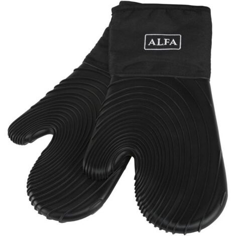 Alfa Forni Guanti da Cucina Nero