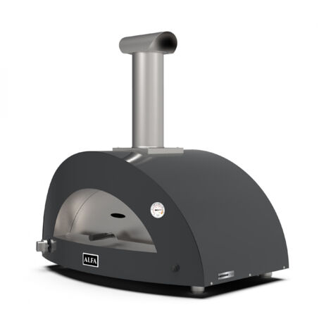 Alfa Forni Moderno 3 Pizze Hybrid Schiefer Grau