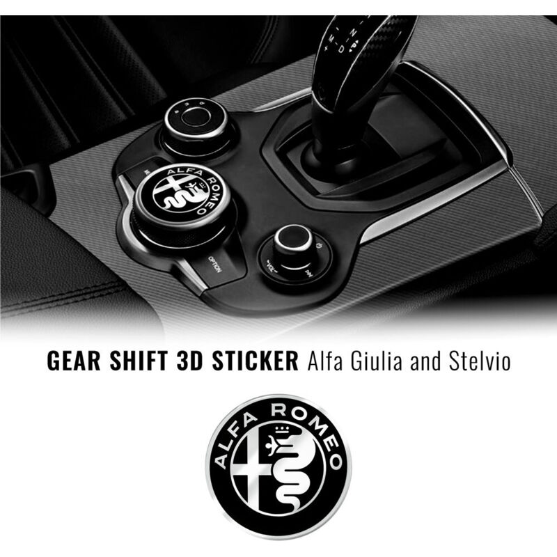 Alfa Romeo Adesivo 3D Logo 51 mm per Interni Alfa Giulia e Stelvio