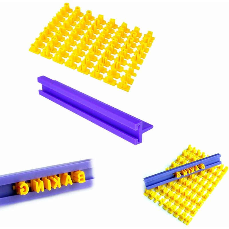 Alfabeto Numero e Lettera Cookie Biscotto Timbro