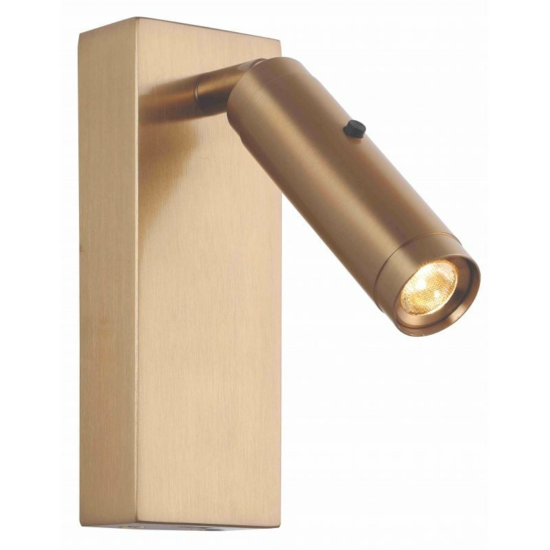 Applique Murale Intérieure led 3W Laiton Brossé zambelis - Blanc chaud - 3000K