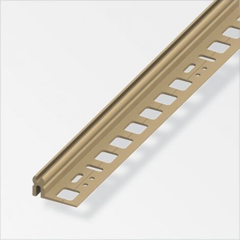 ALFER - 1mt - PROFILO DI SUPPORTO IN PLASTICA RESISTENTE 13,5-15,5MM - COLORE CARAMELLO
