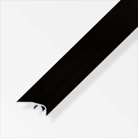 alfer Abschluss-Profil 1 m, 32 x 12.5 mm Alu eloxiert gebürstet schwarz Profil