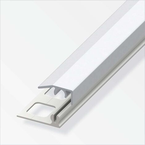 alfer Abschluss-Profil, 8,5 mm 2 m, 19.5 x 7 mm Aluminium eloxiert silber Profil