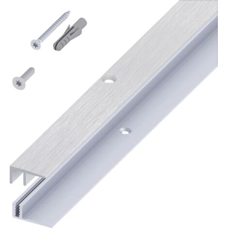 alfer Abschluss- + Träger- 1 m, 21 x 10.5 x 7 - 15 mm Alu eloxiert Profil