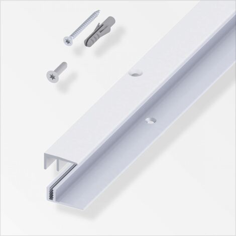alfer Abschluss- + Träger- 1 m, 21 x 10.5 x 7 - 15 mm Alu eloxiert silber Profil