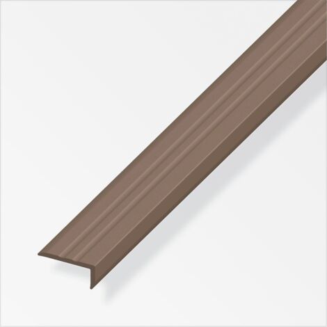 alfer Abschlussprofil 1 m, 25 x 10 mm PVC (Kunststoff) glatt braun Profil