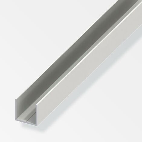Alfer aluminium u-quadratprofil 7,5x1mm länge 1m weiß - 21442