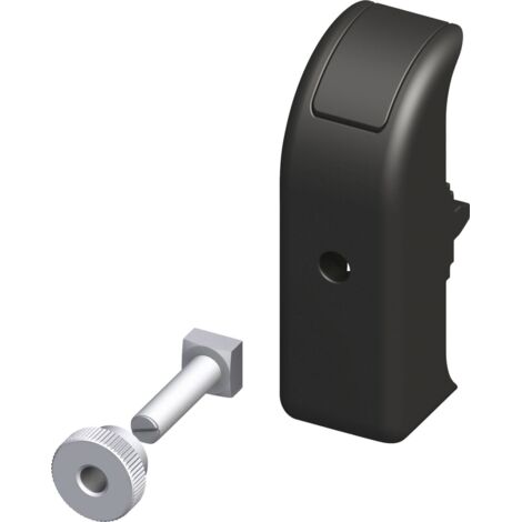 alfer Hakenverdrehschutz 12 mm Kunststoff schwarz Haken
