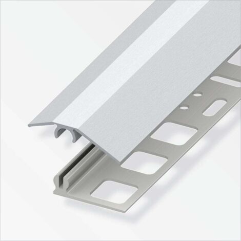 alfer Niveauausgleichs-Profil 1 m, 31 x 7 mm Alu eloxiert Edelstahl Optik Profil