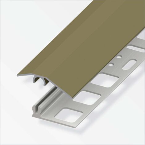alfer Niveauausgleichs-Profil 2 m, 31 x 7 mm Aluminium eloxiert bronze Profil