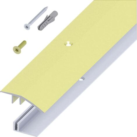 alfer Niveauausgleichs- Träger-Profil 1 m, 45 x 7 - 15 mm gold Übergangsprofil