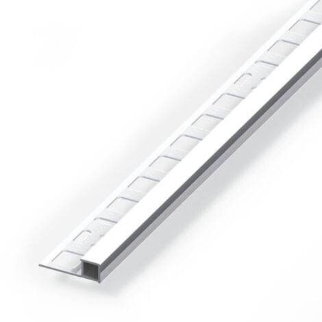 Alfer Profilo Quadrato Chiuso Jolly Alluminio Argento Cromato Mm. 10X2,5 Mt. - 5 Pz