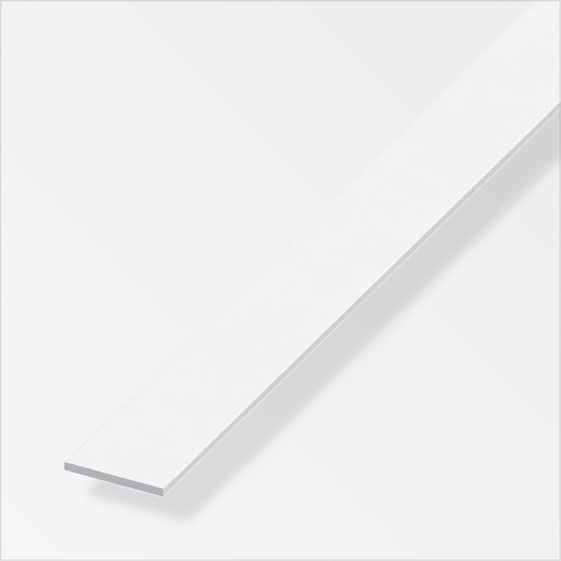 PVC Flat Bar 40 X 3mm X 1m White ProSolve - Alfer