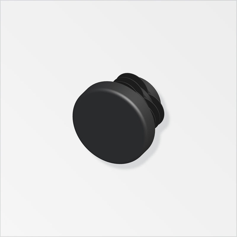 Pvc Lamellar Round Plug 23.5mm Black (Pair) ProSolve - Alfer