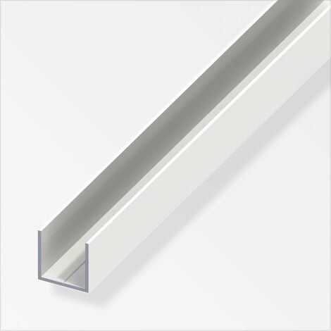 alfer Quadrat-U-Profil 23,5 x 23,5 x 1000 mm Aluminium Aluminiumprofil U Schiene