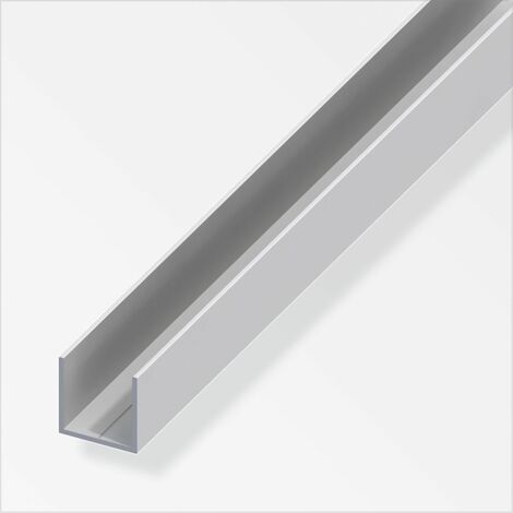alfer Quadrat-U-Profil 23,5 x 23,5 x 2500 mm Aluminium Aluminiumprofil U Schiene