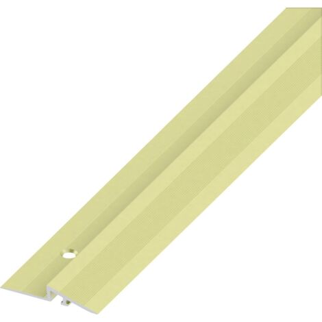 alfer Rampen-Profil 1 m, 38 x 4.2 mm Aluminium eloxiert messing Profil