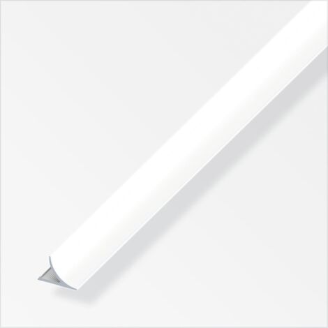 alfer Randfugeabdeckprofil 2.5 m, 12 x 17 mm Alu beschichtet brillantweiss Profil