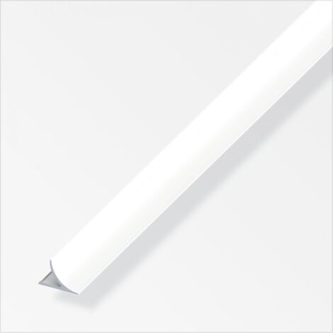alfer Randfugeabdeckprofil 2.5 m, 8 x 13 mm Alu beschichtet brillantweiss Profil