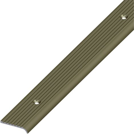 alfer Rundabschlussprofil 1 m, 25 x 6 mm Aluminium eloxiert bronze Einlassprofil