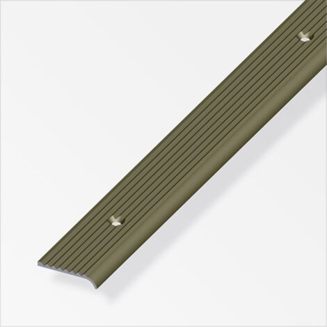 alfer Rundabschlussprofil 2 m, 25 x 6 mm Aluminium eloxiert bronze Profil
