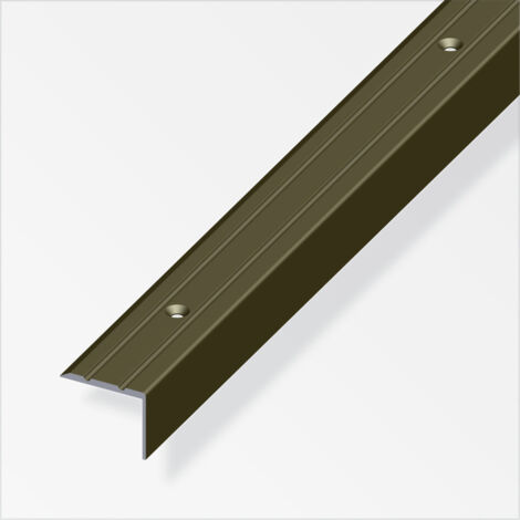 alfer Treppenprofil 1 m, 25 x 20 mm Aluminium eloxiert bronze Treppenkantenprofil