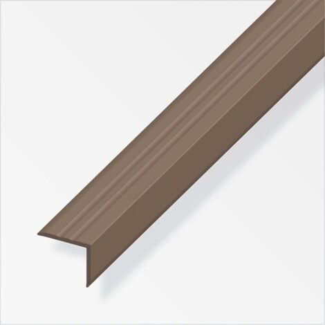 alfer Treppenprofil 1 m, 25 x 21 mm PVC (Kunststoff) glatt braun Treppenkantenprofil
