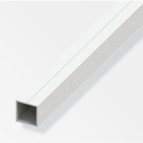 Perfil tubo cuadrado aluminio blanco 20x20 260 cm