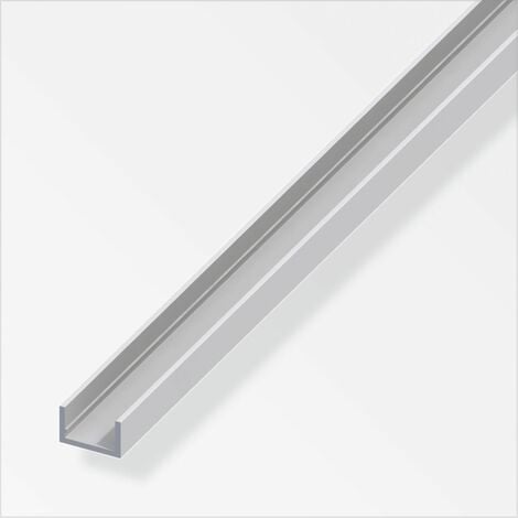 alfer U-Profil 10 x 19,5 x 1000 mm silber Profil Aluminiumprofil U Schiene