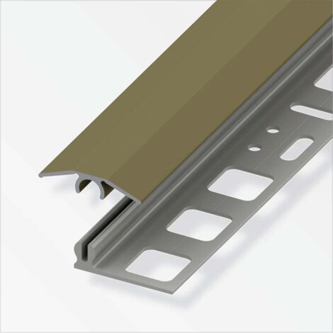 alfer Übergangs-Profil 1 m, 25 x 7 mm Aluminium eloxiert bronze Übergangsprofil
