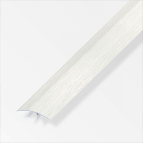 alfer Übergangs-Profil 1 m, 33 mm Alu eloxiert gebürstet Edelstahl Optik Profil