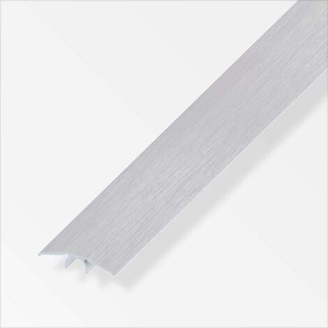 alfer Übergangs-Profil 1 m, 33 mm Aluminium eloxiert gebürstet grau, grau Übergangsprofil