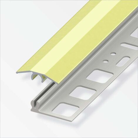 alfer Übergangs-Profil 2 m, 25 x 7 mm Aluminium eloxiert messing Übergangsprofil