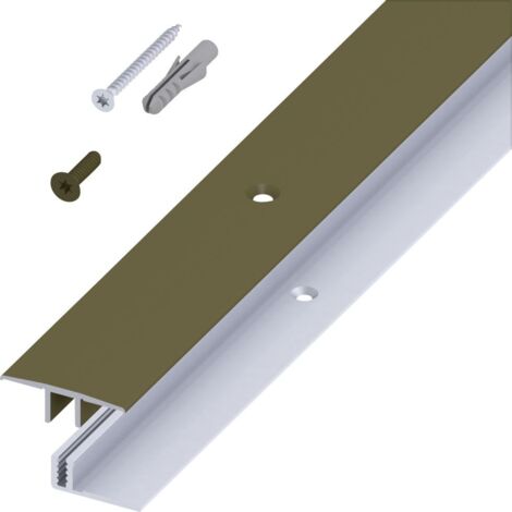 alfer Übergangs-Profil und Träger-Profil 1 m, 33 x 7 - 15 mm Alu  bronze Übergangsprofil