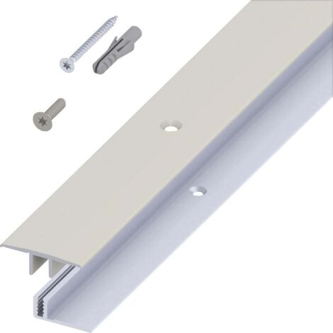 alfer Übergangs-Profil und Träger-Profil 1 m, 33 x 7 - 15 mm Alu  titan Übergangsprofil