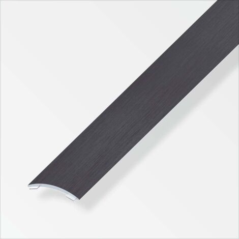 alfer Übergangsprofil 1 m, 30 x 5 mm Alu eloxiert gebürstet dunkelgrau Übergangsprofil