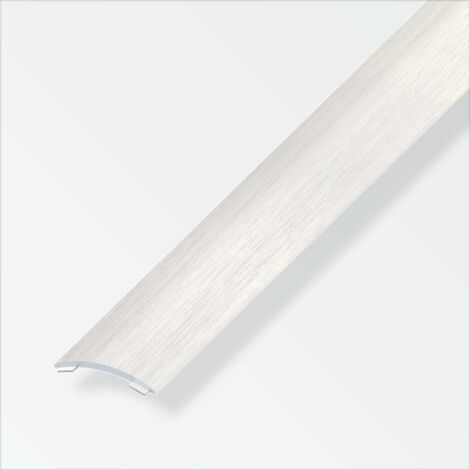 alfer Übergangsprofil 1 m, 30 x 5 mm Alu eloxiert gebürstet Edelstahl Optik Übergangsprofil