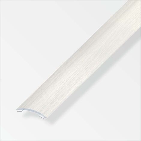alfer Übergangsprofil 2 m, 30 x 5 mm Alu eloxiert gebürstet Edelstahl Optik Profil