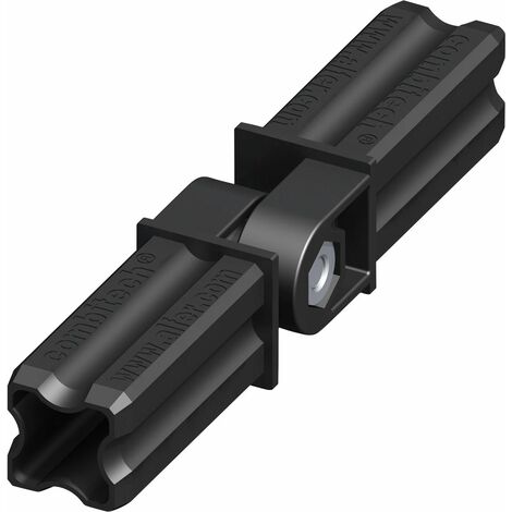 alfer Verbinder 23,5 mm schwarz Kunststoff 2 Zapfen Profilverbinder