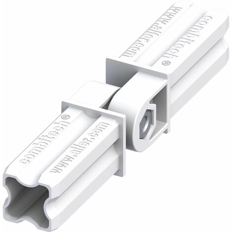 alfer Verbinder 23,5 mm weiß Kunststoff 2 Zapfen Profilverbinder